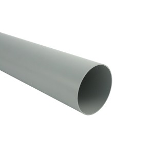 Tubo pluviale grigio Marley DN 100, lunghezza 2,5 m, per drenaggio del tetto.