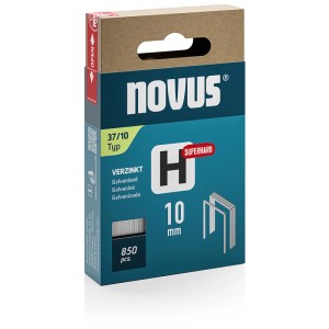Novus Klammern H 37, Stahl, 10 mm, 850 Stück, Feindrahtklammern für Hammertacker.