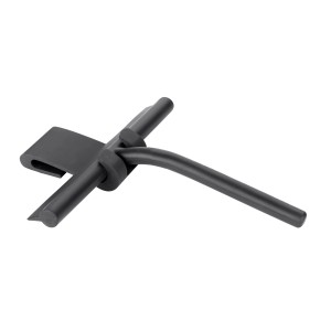 Tergivetro nero Schöner Wohnen Mondine in silicone con supporto per accessori bagno.