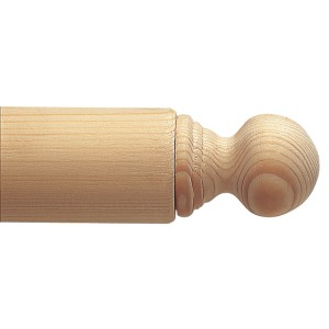 2 embouts de rampe d'escalier en épicéa, bois naturel.