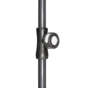 Gros plan : tube inférieur Derby anthracite (22/25 mm) pour pied de parasol.