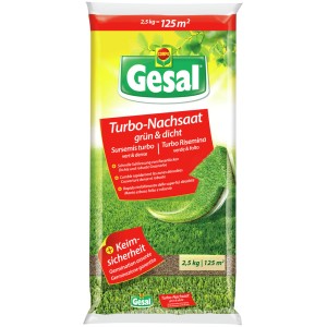 Paquet de Gesal Turbo-Nachsaat green & dense 2,5 kg pour gazon dense.