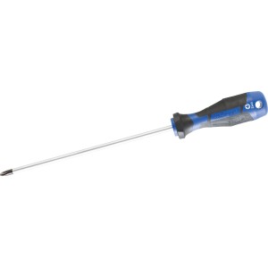 Tournevis LUX Comfort PH2 avec manche bi-matière et longue lame.