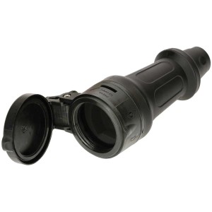 Schwarze Max Hauri Kupplung Typ 15 IP55 für Industrie und Baustelle.
