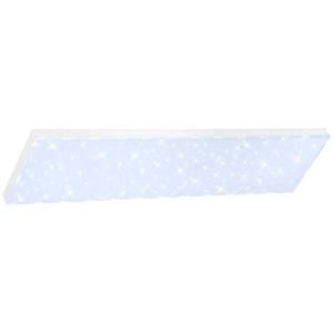 Pannello LED Briloner bianco senza cornice 100x25 cm con effetto cielo stellato.