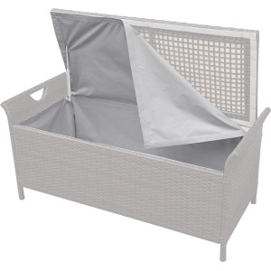 Sac intérieur gris pour coffre de coussins OBI 95x165x73 cm, compatible avec les séries Davenport et Vermont.