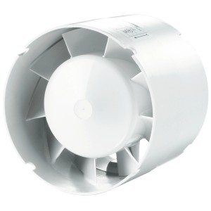 Ventilatore assiale da condotto Proself VKO 125 bianco per tubi di ventilazione Ø 125 mm.