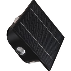 Applique solare a LED Globo nera con pannello solare ed effetto luce.