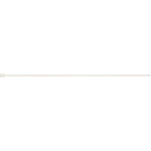 Collier de serrage blanc, 300 mm de long, 25 pièces, pour regrouper câbles et fils.