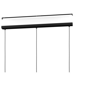 Suspension Eglo Ariscani, 3 lampes, acier noir, pour ampoules E27 (non incluses).