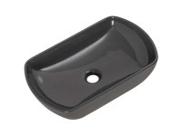 Fackelmann Aufsatzwaschbecken Keramik Grau oval (HxBxT) 12 x 51 x 32 cm Fackelmann Aufsatzwaschbecken Keramik Grau oval (HxBxT) 12 x 51 x 32 cm