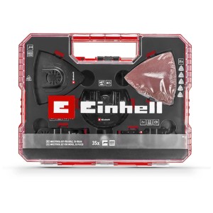 Einhell Multitool Set XLPlus-Case, 35 pièces, dans une mallette transparente. Set d'outils pour applications variées.
