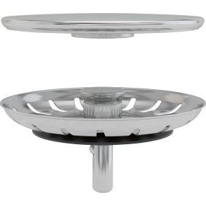 Bonde d'évier Prevex en acier inoxydable avec couvercle magnétique, Ø 79 mm.