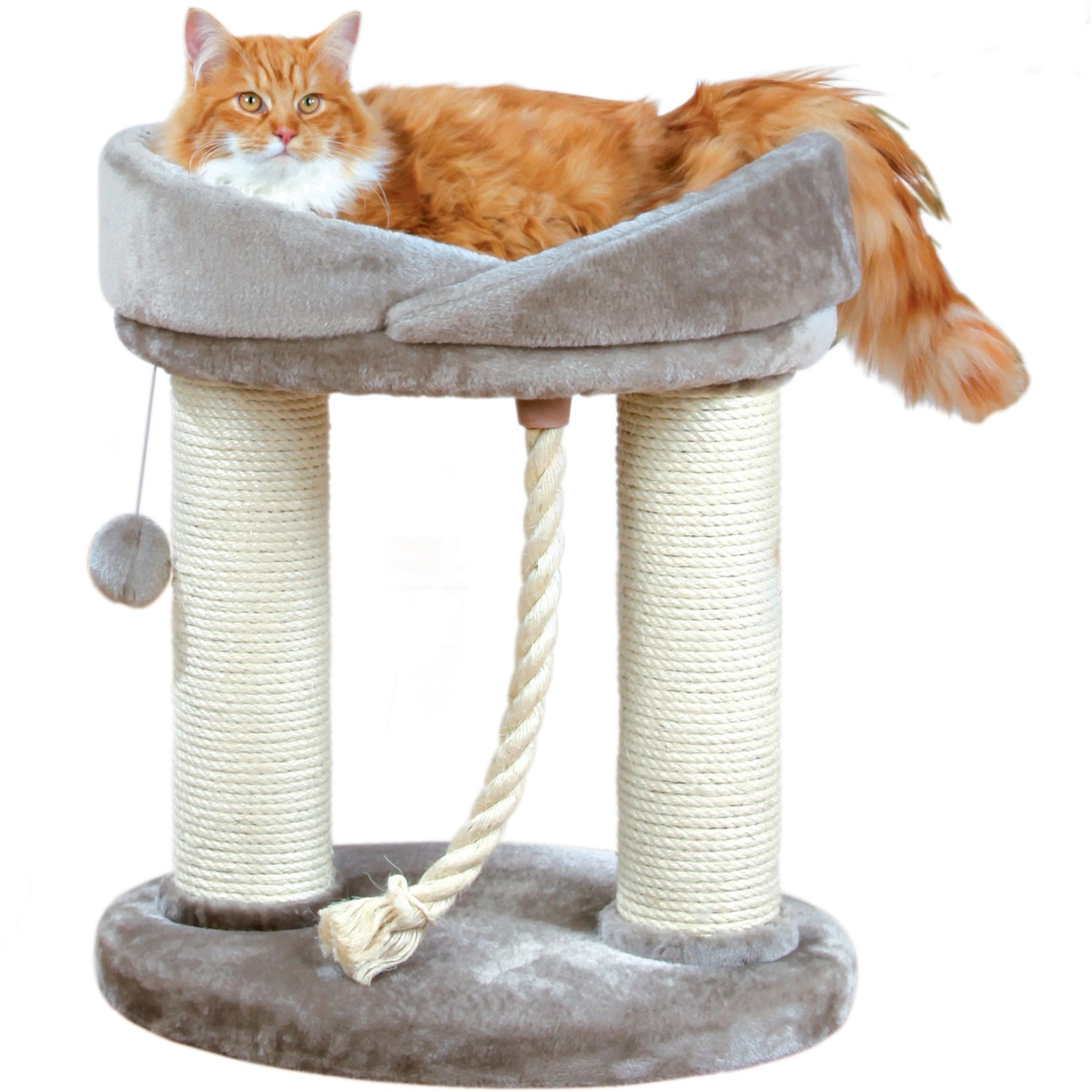 Gioco Per Cure Gatto Topo In Sisal Per Gatti Trixie - Giocattolo Grigio Naturale, 30 Cm Giocattolo Gatto Sisal
