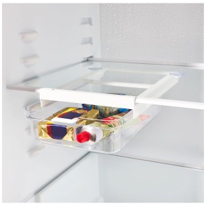 Rotho Cassetto frigo Cauma 2,6 l, trasparente, con alimenti nel frigorifero.