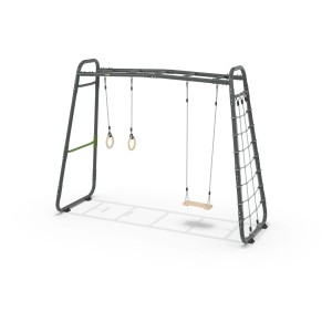 Exit Getset Monkeybar MB210 struttura da arrampicata con altalena, anelli e rete.