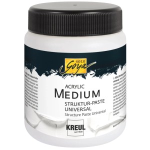 Kreul Strukturpaste Universal, 250 ml, für plastische Oberflächengestaltung und als Grundiermedium.