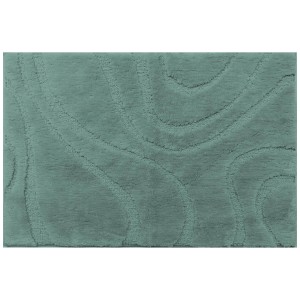Tappeto bagno Diaqua Motion, cotone, verde, 55x65 cm. Tappeto da bagno soffice con motivo moderno.
