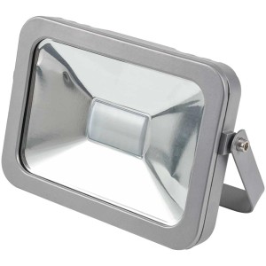 Luminoso faro da lavoro a LED grigio da 50W con staffa in acciaio per interni ed esterni.