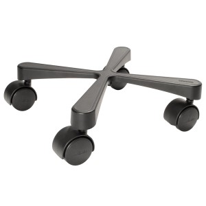Rolluntersetzer Wagner design GH 0916 nero con quattro ruote, Ø 30 cm.