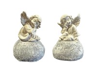 Engelfigur auf Stein assortiert Höhe 8 cm / 1 Stk.