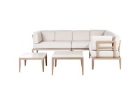 Beliani Lounge-Set Rima III Aluminium Hellbeige 3-tlg.