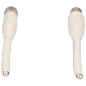 Câble d'antenne Schwaiger, 90 dB, transparent, 3 m, câble coaxial pour récepteur satellite.