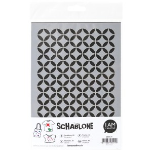 Stencil A5 grigio con motivo ornamentale per stencil.