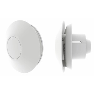 Ventilateur de salle de bain blanc Marley Premium P11, deux vues.