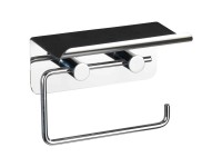 Wenko Toilettenpapierhalter mit Ablage Edelstahl glänzend