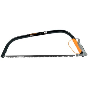 Scie à archet Fiskars SW30, 21 pouces, avec poignée ergonomique et protège-lame.
