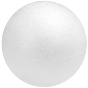 Boule en polystyrène, Ø 6 cm, lot de 4, accessoires de décoration.
