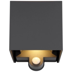 Globo Veronika applique murale LED extérieure, aluminium anthracite, 3W avec détecteur.