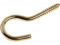 LUX Schraubhaken gebogen Ø 3 mm x 40 mm vermessingt 4 Stk. LUX Schraubhaken gebogen Ø 3 mm x 40 mm vermessingt 4 Stk.