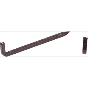 LUX Stahlhaken, 2 mm x 30 mm, gebläut, 10er-Set. Winkelhaken für Aufhängungen und Befestigungen.