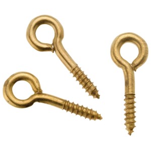 Glorex Ringschrauben, vermessingt, 10x4mm, 24 Stk., für Bastel- und Werkarbeiten.