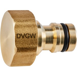 Geka plus-Verschlussstecker Trinkwasser 13 mm (1/2) in ottone, con marchio di controllo DVGW.
