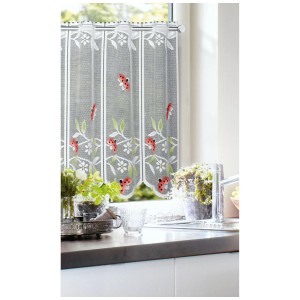 Bistrot Neusser Collection avec motif coccinelles rouge/vert, 50x153 cm.