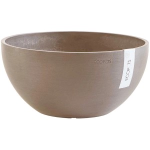 Cache-pot Ecopots Brussels, French Taupe, Ø 25cm, idéal intérieur & extérieur.