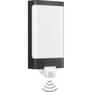 Applique murale extérieure à LED Steinel L 240 S anthracite avec détecteur 180°.