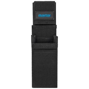 Marsupio da cintura nero Martor M n. 9921 in nylon per cinture da lavoro, con clip e chiusura a velcro.