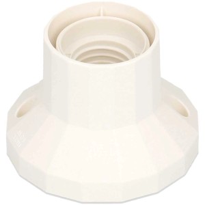 Portalampada a soffitto E27 Max Hauri bianco per fissaggio a vite per lampade e luci.