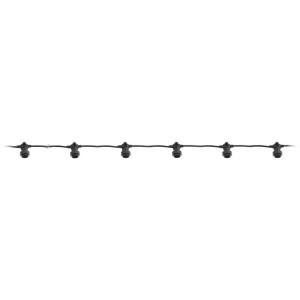 Guirlande lumineuse LED Party-Deco Solo noire pour extérieur, 10 douilles, longueur 11,8 m.