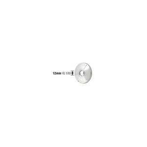 Set di 2 rosette a scatto LUX, cromate, Ø 12 mm, per tubi di riscaldamento e raccordi WC.