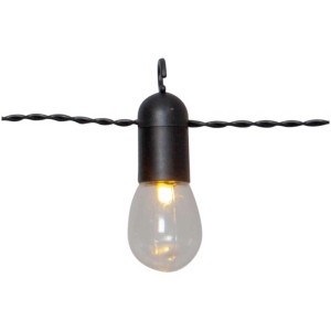 Guirlande lumineuse Star Trading Small Hooky, blanc chaud, longueur totale 9,5 m, pour extérieur.