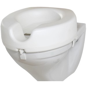 Wenko Rehausse WC Secura, siège de toilette blanc pour plus de confort et de sécurité dans la salle de bain.