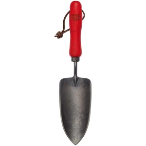 Felco trapiantatrice 401 in acciaio al boro con manico in frassino rosso e cinturino in pelle.