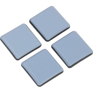 Set di 4 ultra-scivoli autoadesivi, 40x40mm, per mobili e protezione superfici.