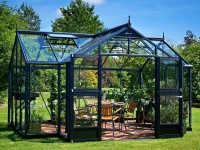 Juliana Gewächshaus Orangerie 15,1 m² 3 mm Sicherheitsglas Anthrazit