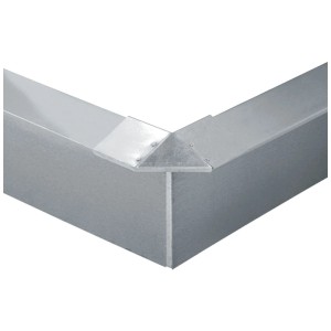 Vue détaillée de la barrière anti-limaces Bellissa en tôle d'acier galvanisé, pour bordure de parterre et protection anti-limaces.